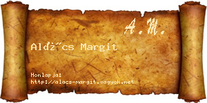 Alács Margit névjegykártya