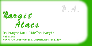 margit alacs business card